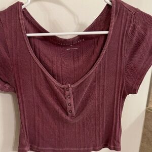 Aeropostale burgundy small crop top